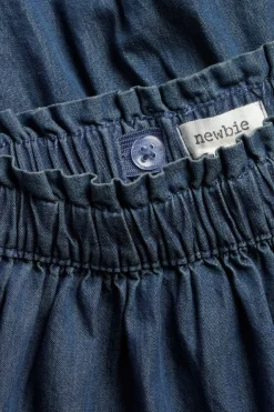 Denimkjol med volang