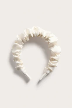 Diadem i rynkad satin