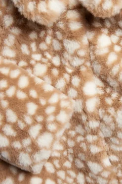 Djurmönstrad jacka i fuskpäls