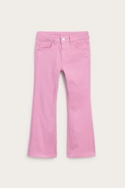 Färgade twilljeans i bootcutmodell