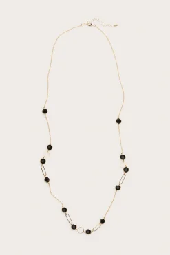 Halsband med svarta glasdetaljer