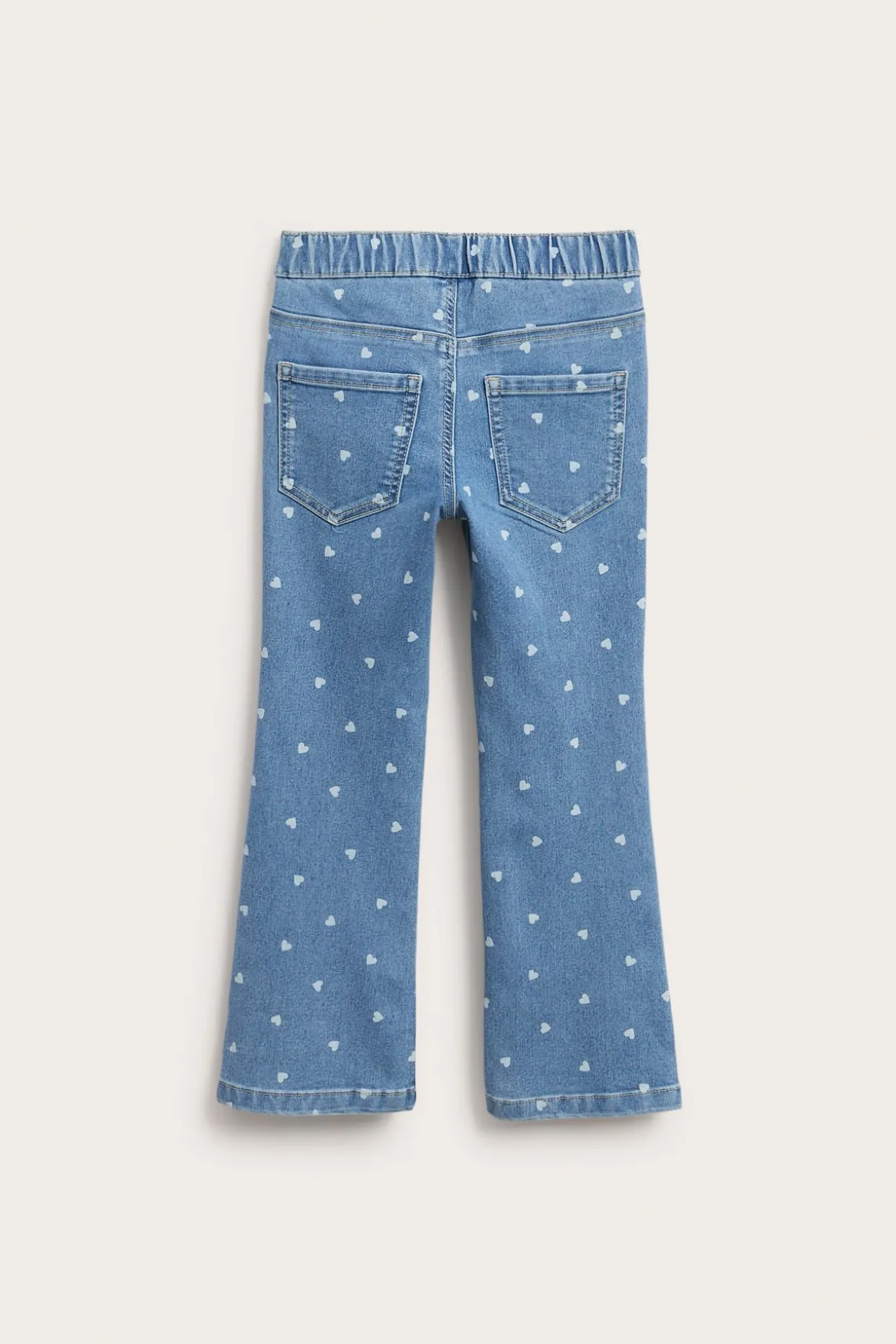 Hjärtmönstrade bootcut jeggings