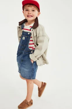 Hängselshorts i denim