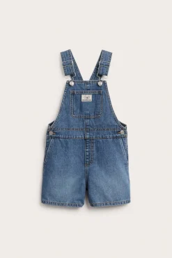 Hängselshorts i denim