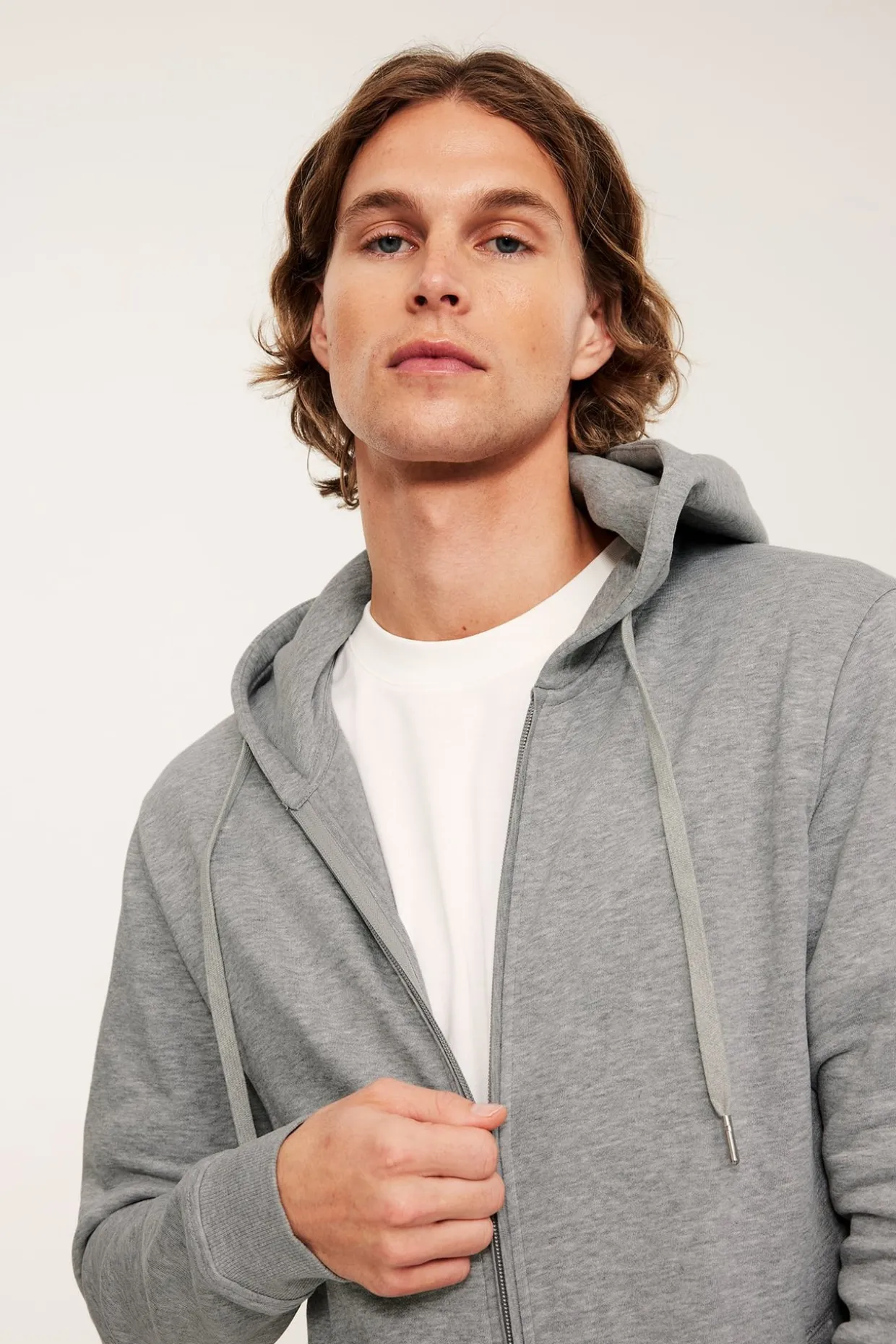 Hoodie med dragkedja