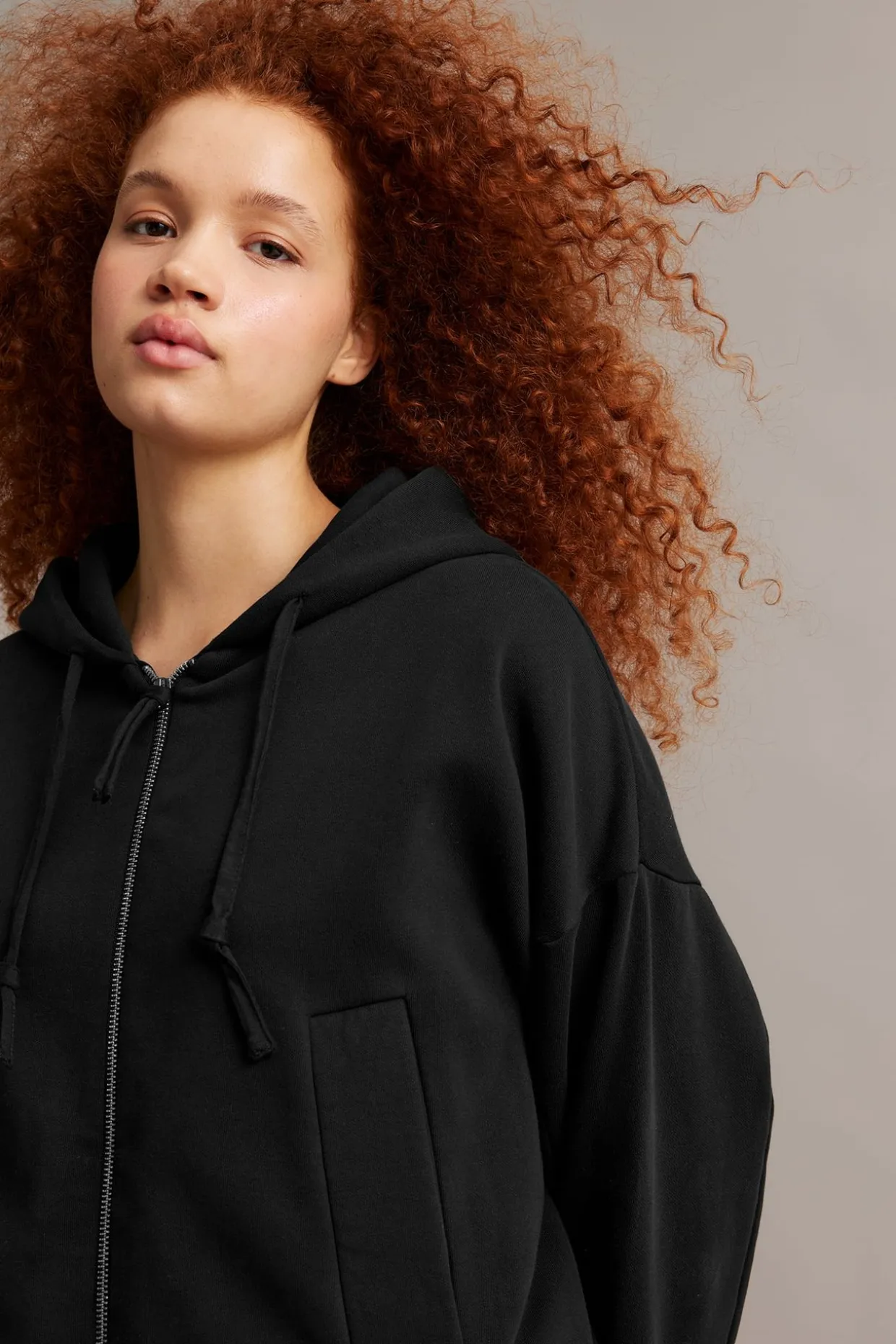 Hoodie med dragkedja