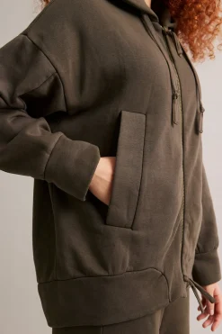 Hoodie med dragkedja