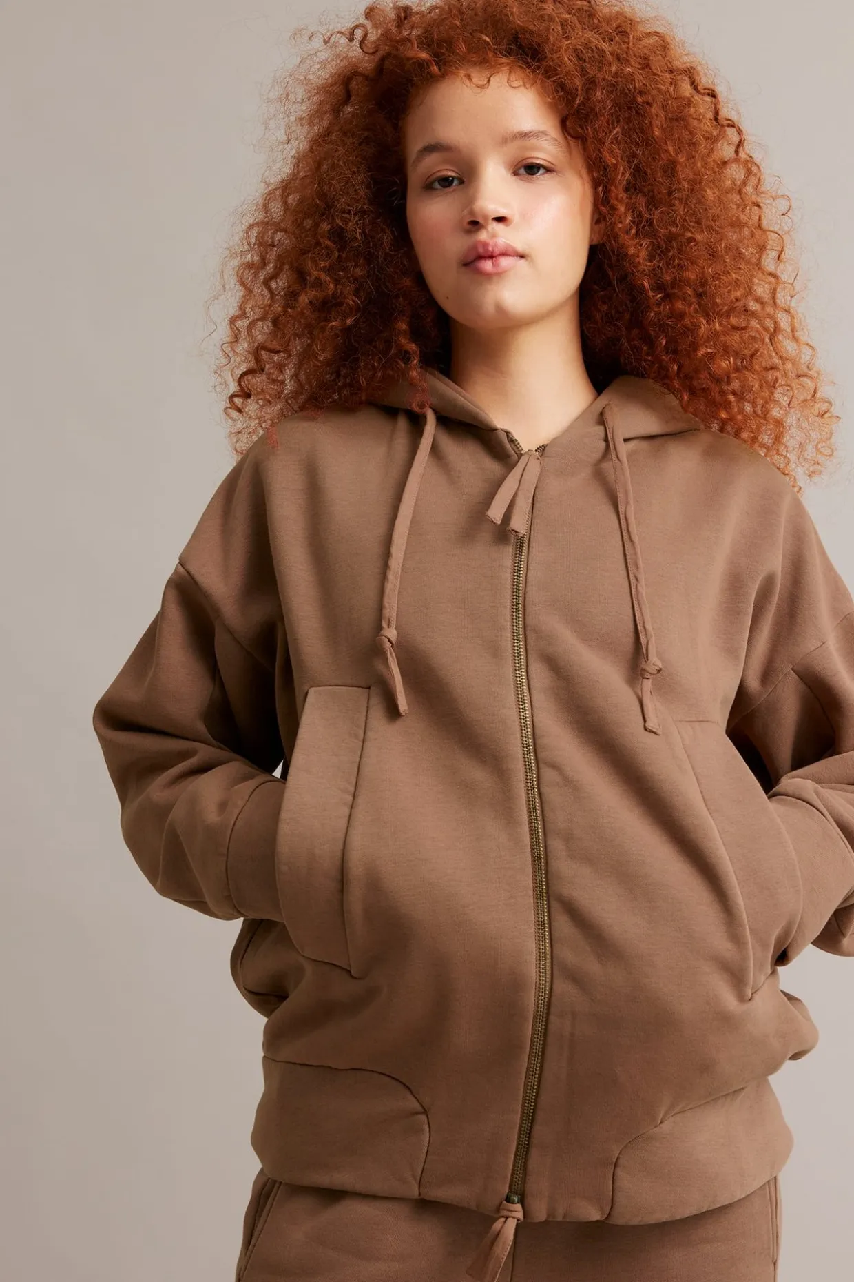 Hoodie med dragkedja