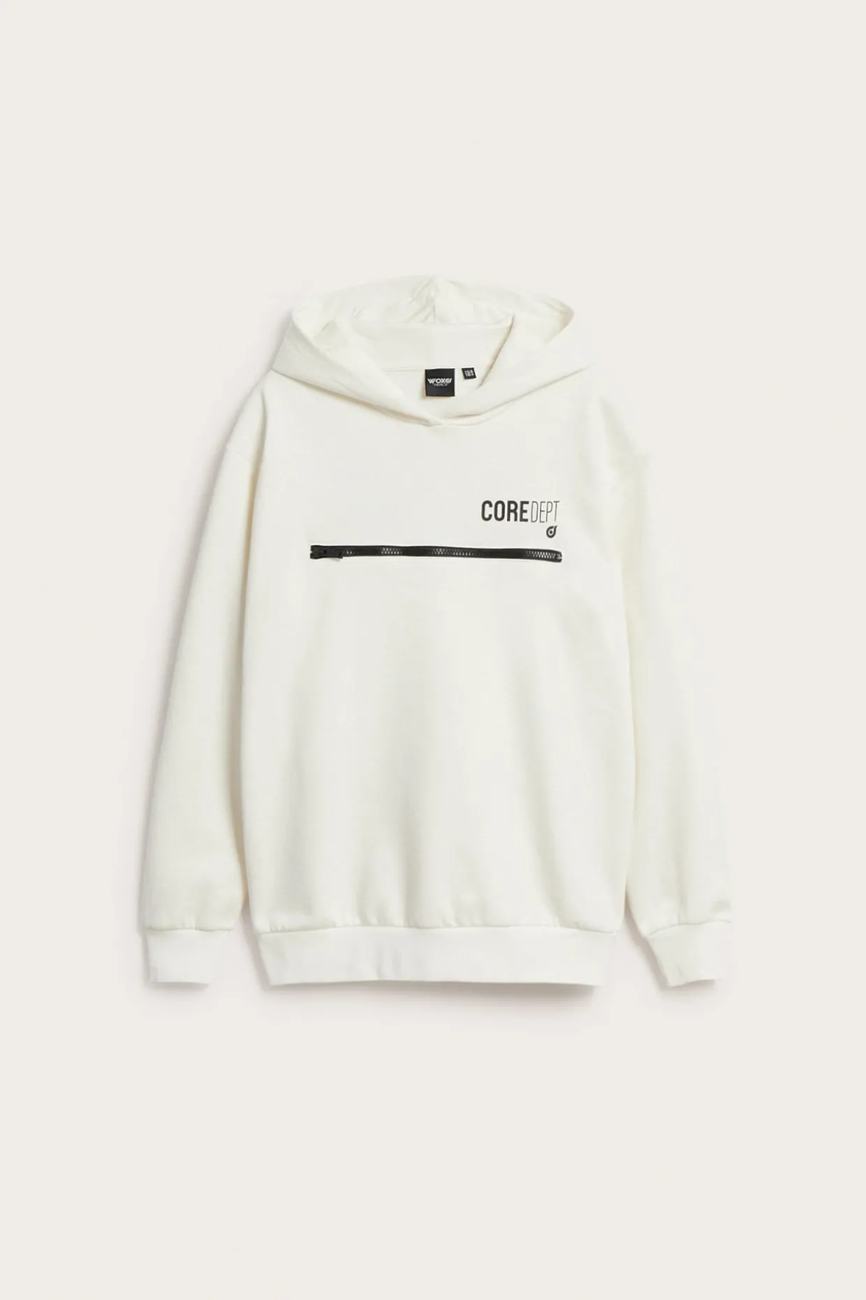 Hoodie med dragkedjedetalj