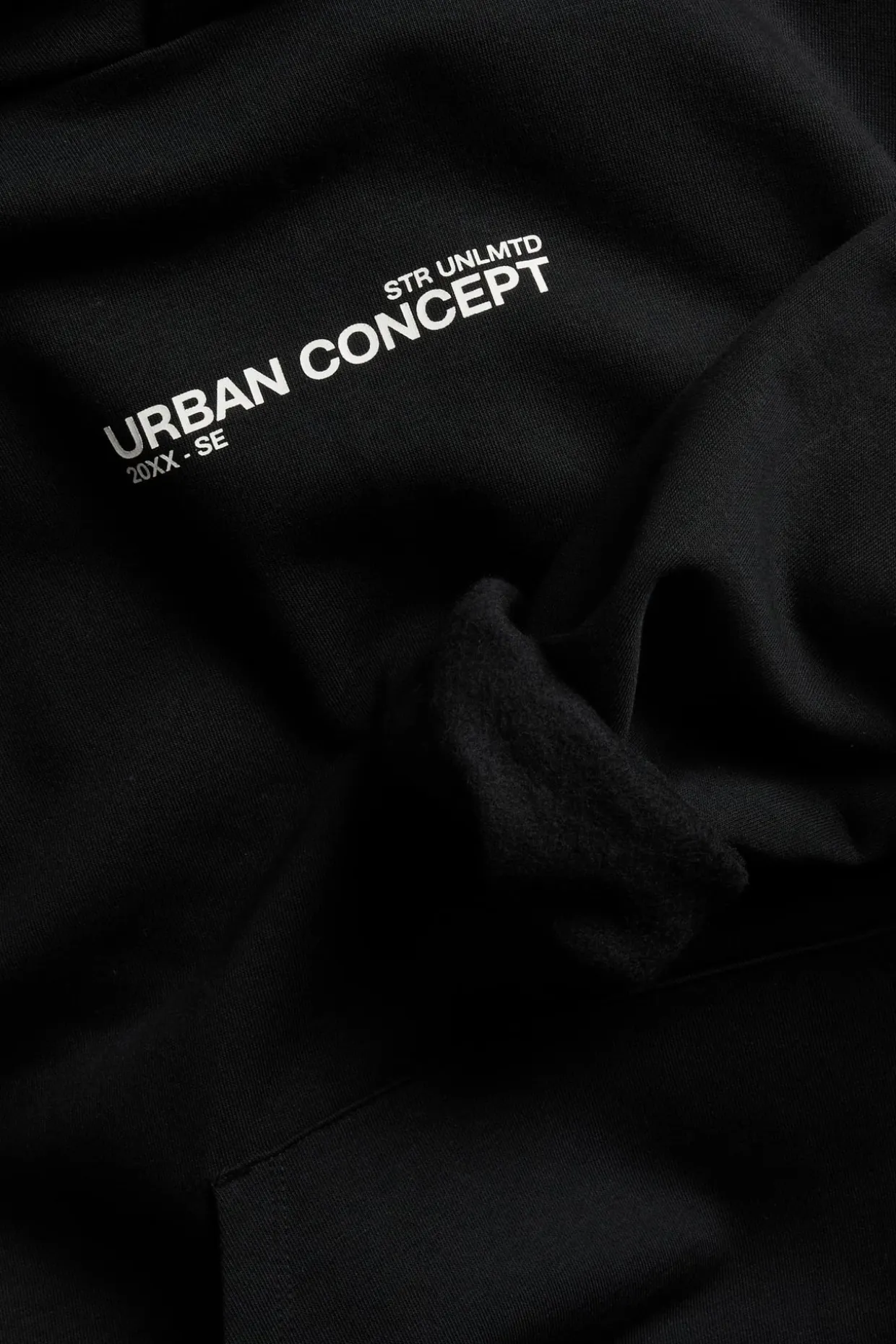 Hoodie med texttryck