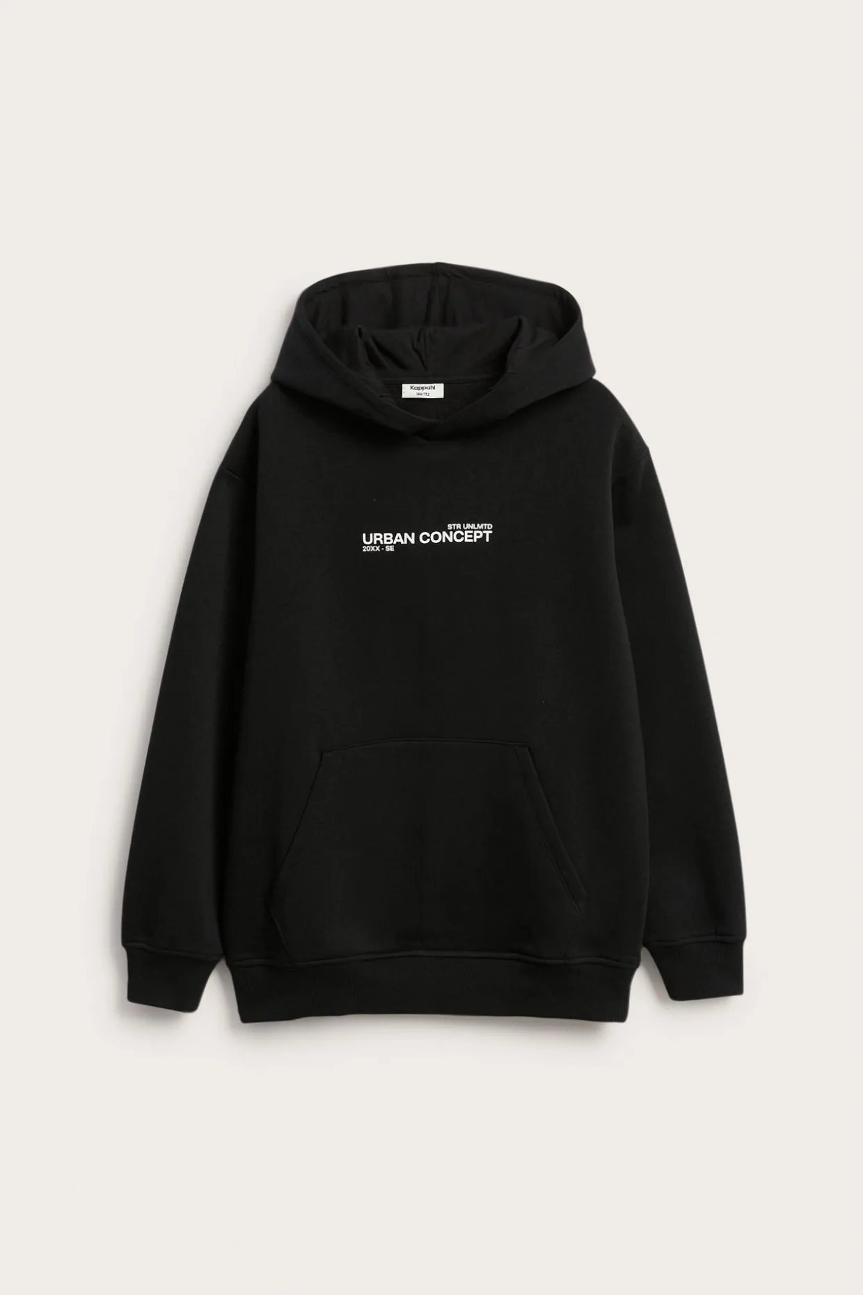 Hoodie med texttryck