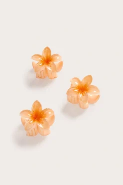 Hårklämmor blomformade 3-pack