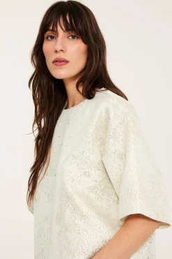 Jaquardmönstrad blus