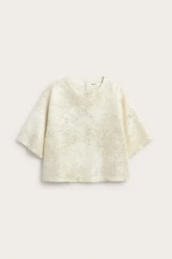 Jaquardmönstrad blus