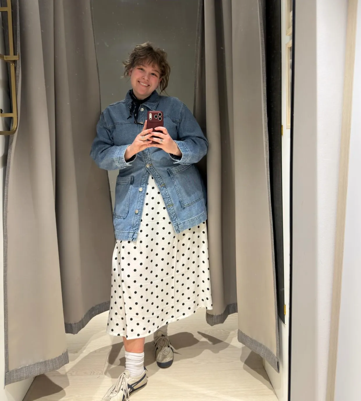 Jeansjacka med bälte