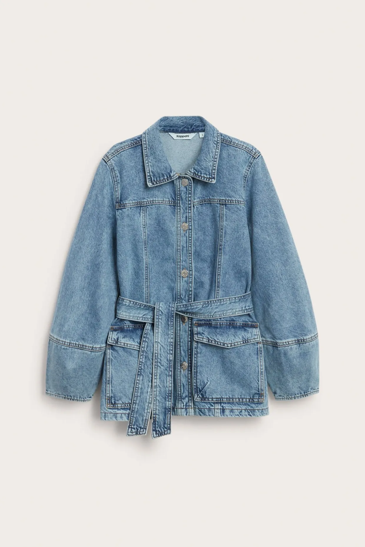 Jeansjacka med bälte