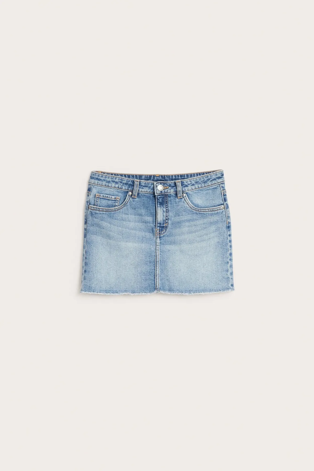 Jeanskjol med låg midja