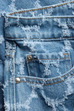Jeanskjol med struktur