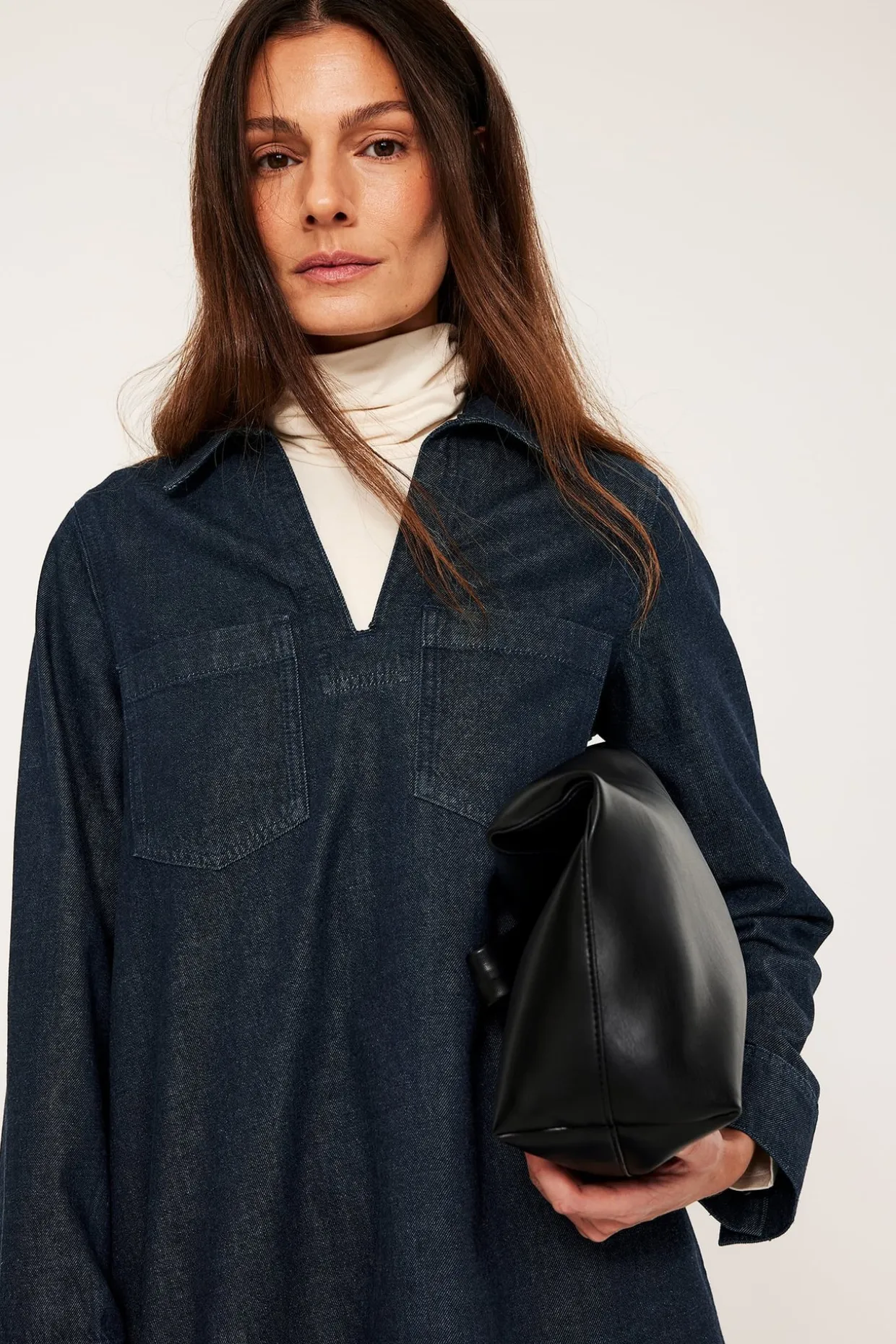 Jeansklänning med fickor