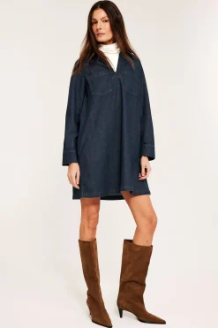 Jeansklänning med fickor