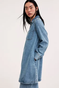 Jeansklänning med fickor