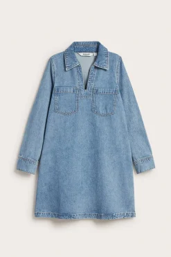 Jeansklänning med fickor
