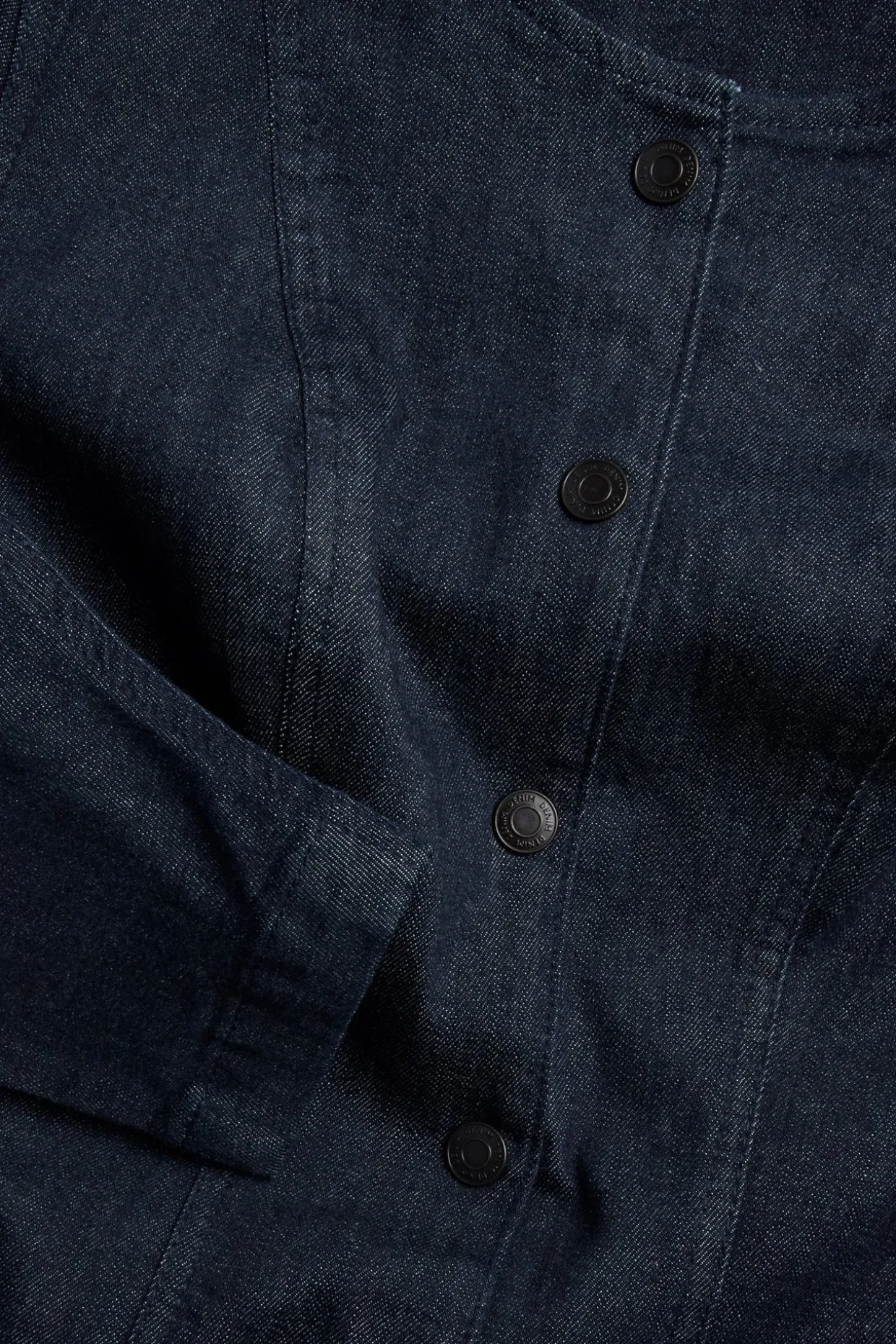 Jeansklänning med voluminösa ärmar