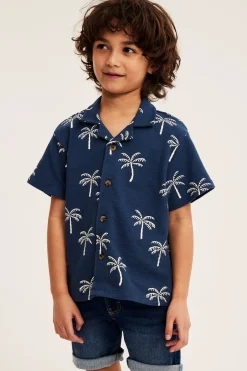 Jeansshorts i denimtrikå