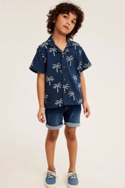 Jeansshorts i denimtrikå