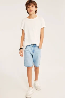 Jeansshorts i stretchig denim