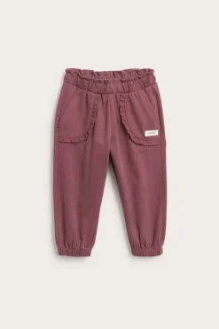 Joggingbyxor med spetsdetaljer