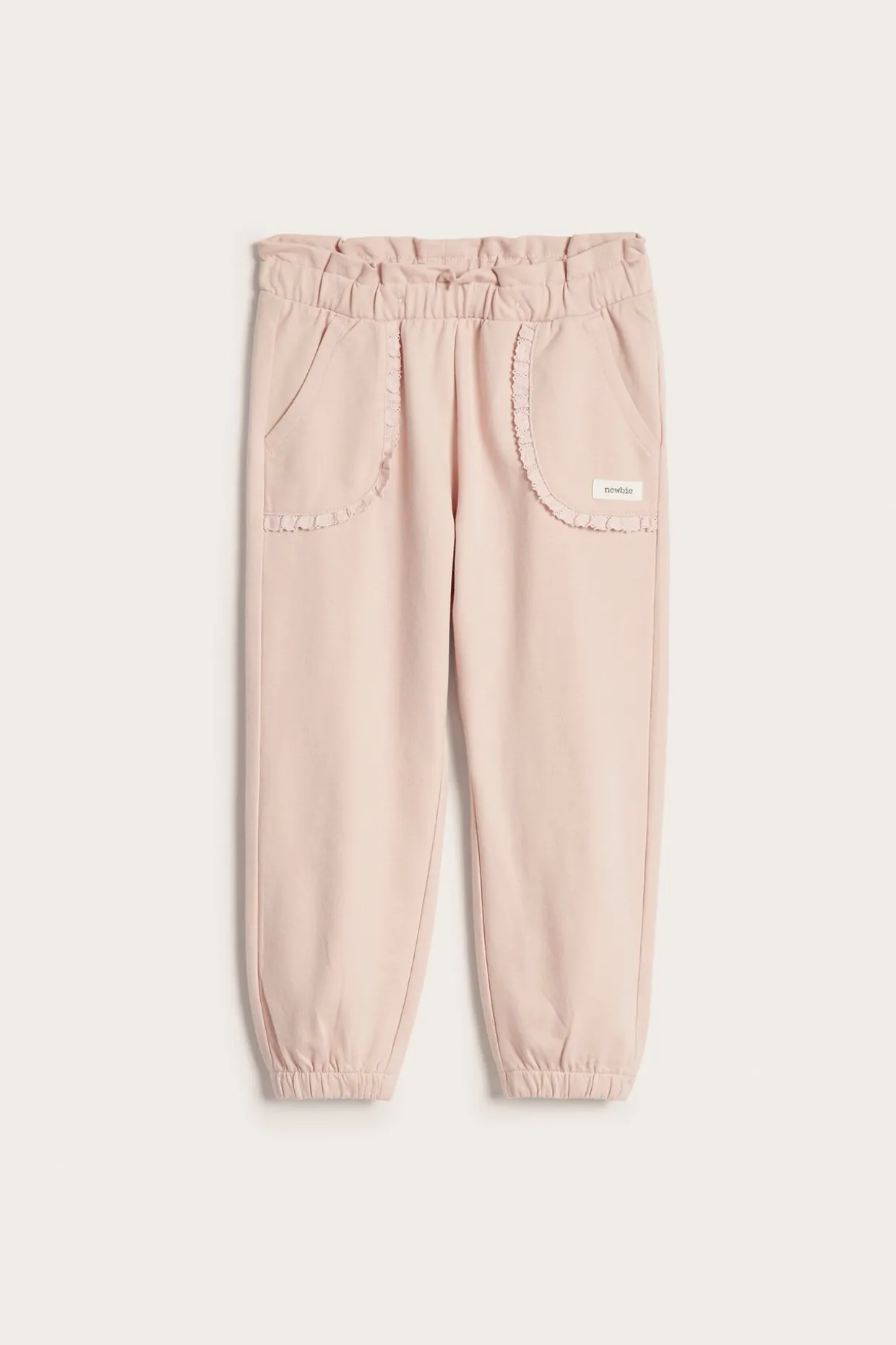 Joggingbyxor med spetsdetaljer