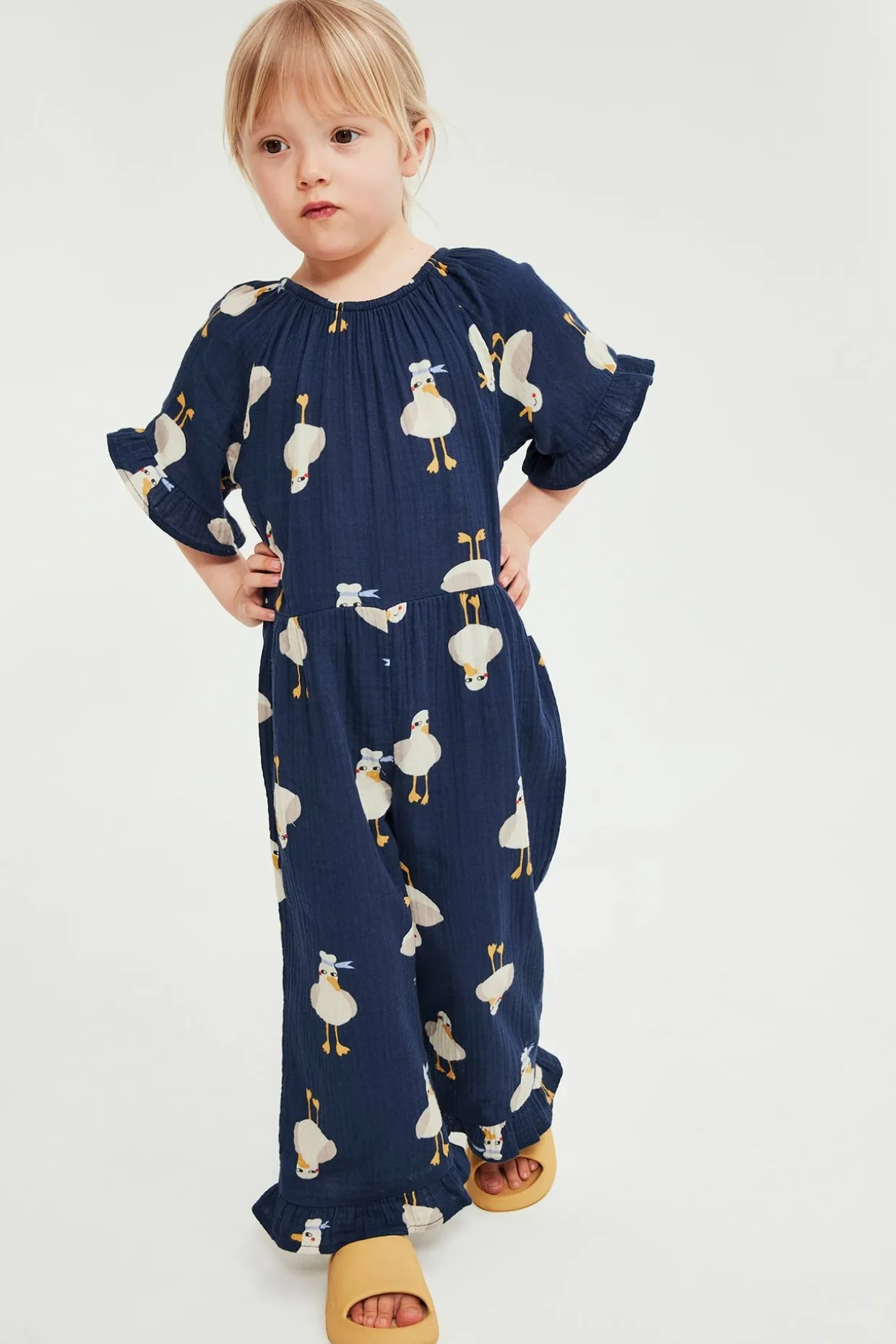 Jumpsuit med fiskmåsar