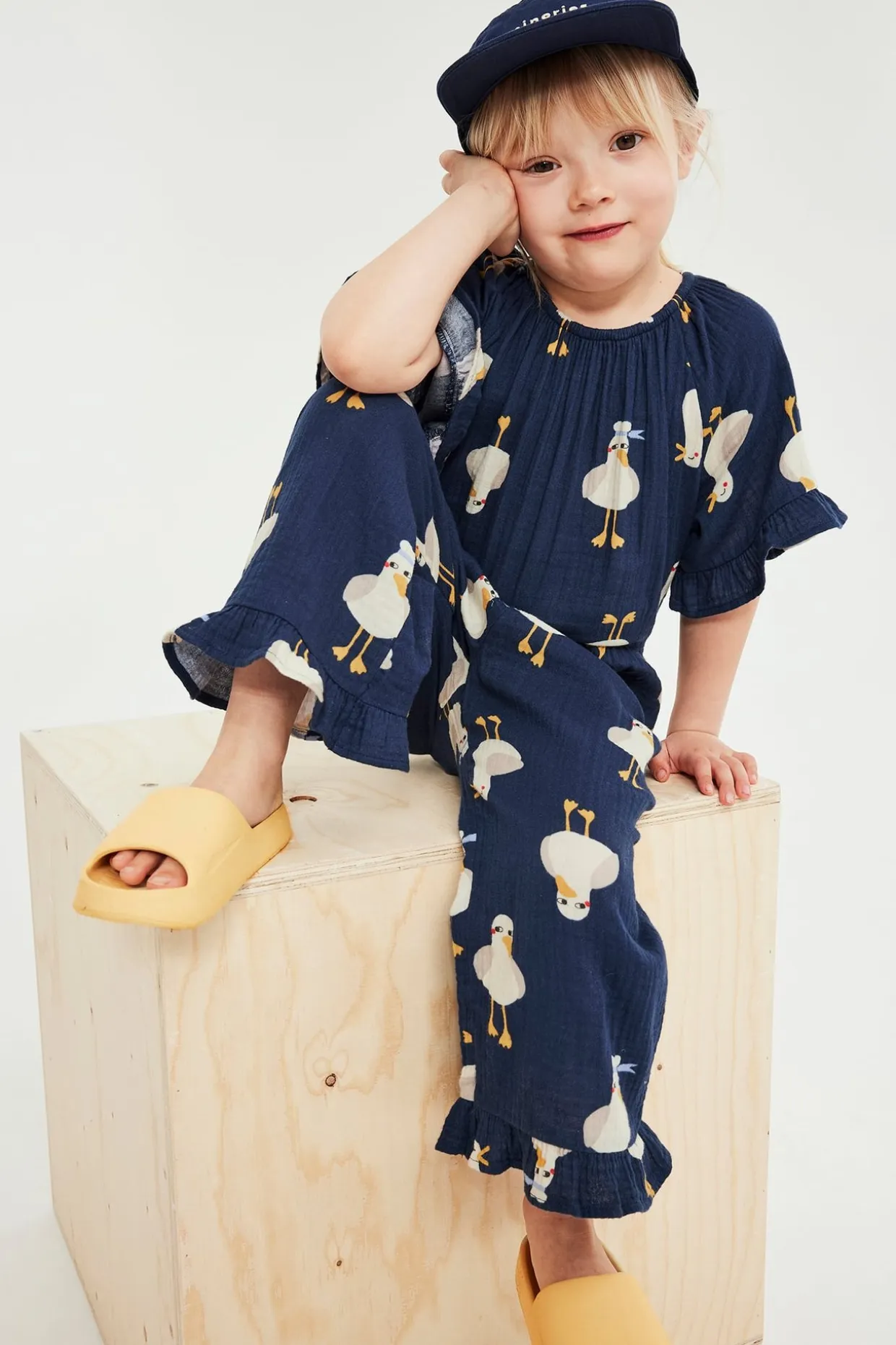 Jumpsuit med fiskmåsar