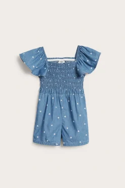 Jumpsuit med hjärtmönster och volangärmar