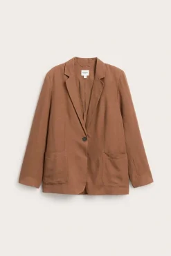 Kavaj i linnemix med avslappnad passform
