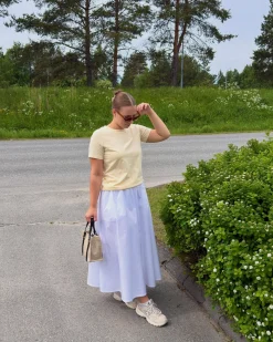 Kjol i bomullspoplin