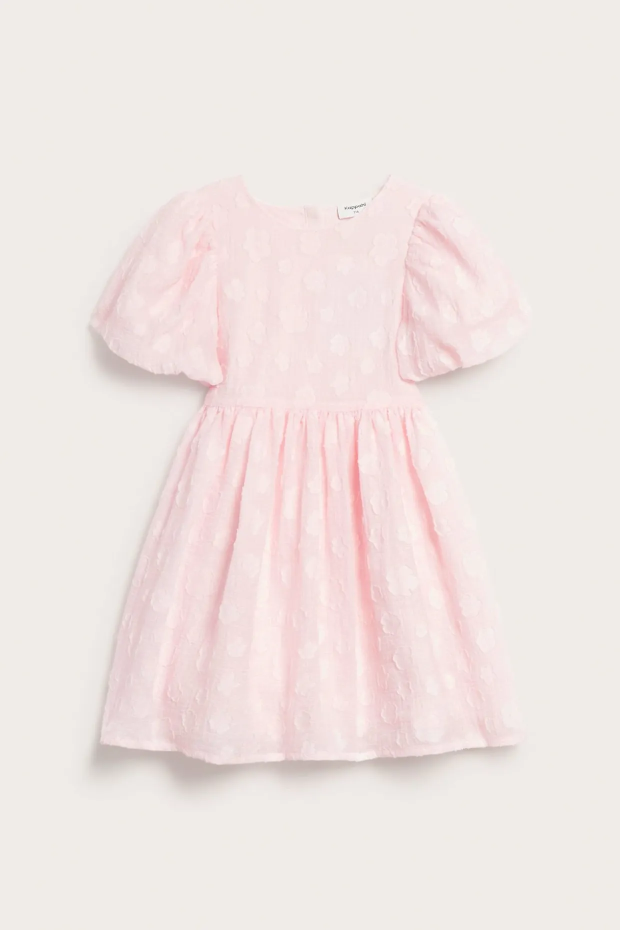 Klänning i organza med puffärm