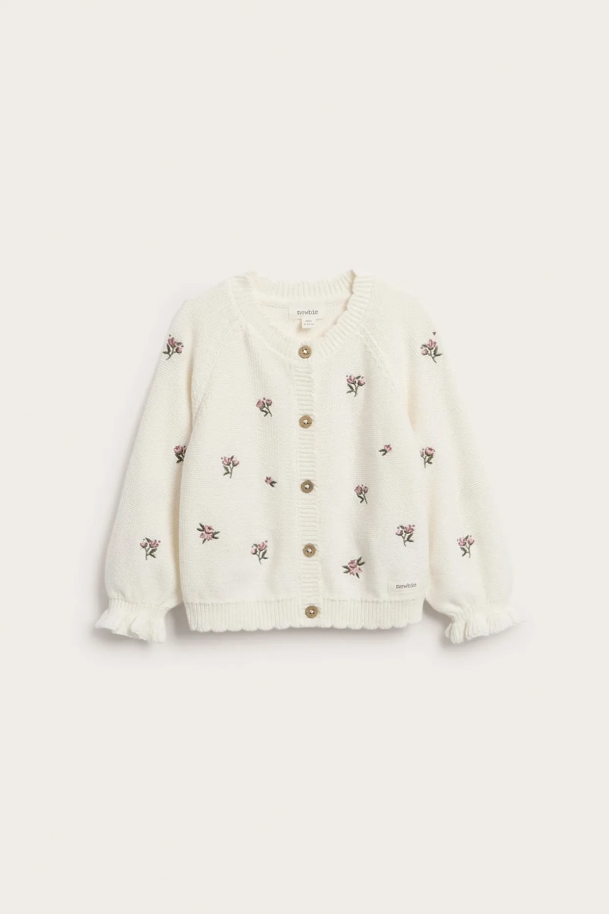 Kofta med broderade blommor