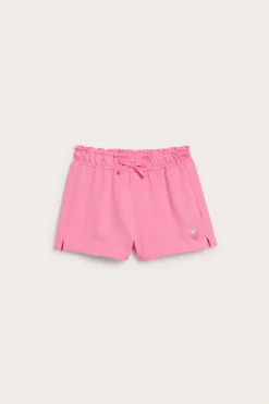 Korta shorts med rosett och jordgubbsbordyr
