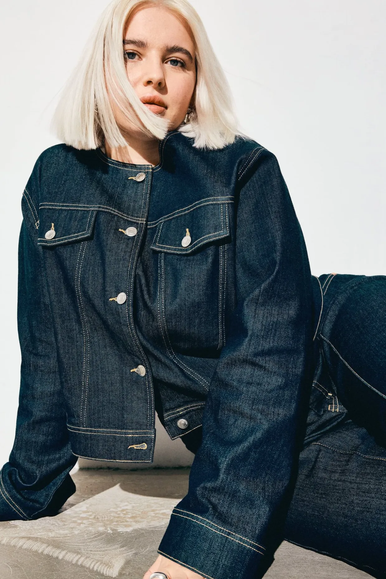 Kort Jeansjacka