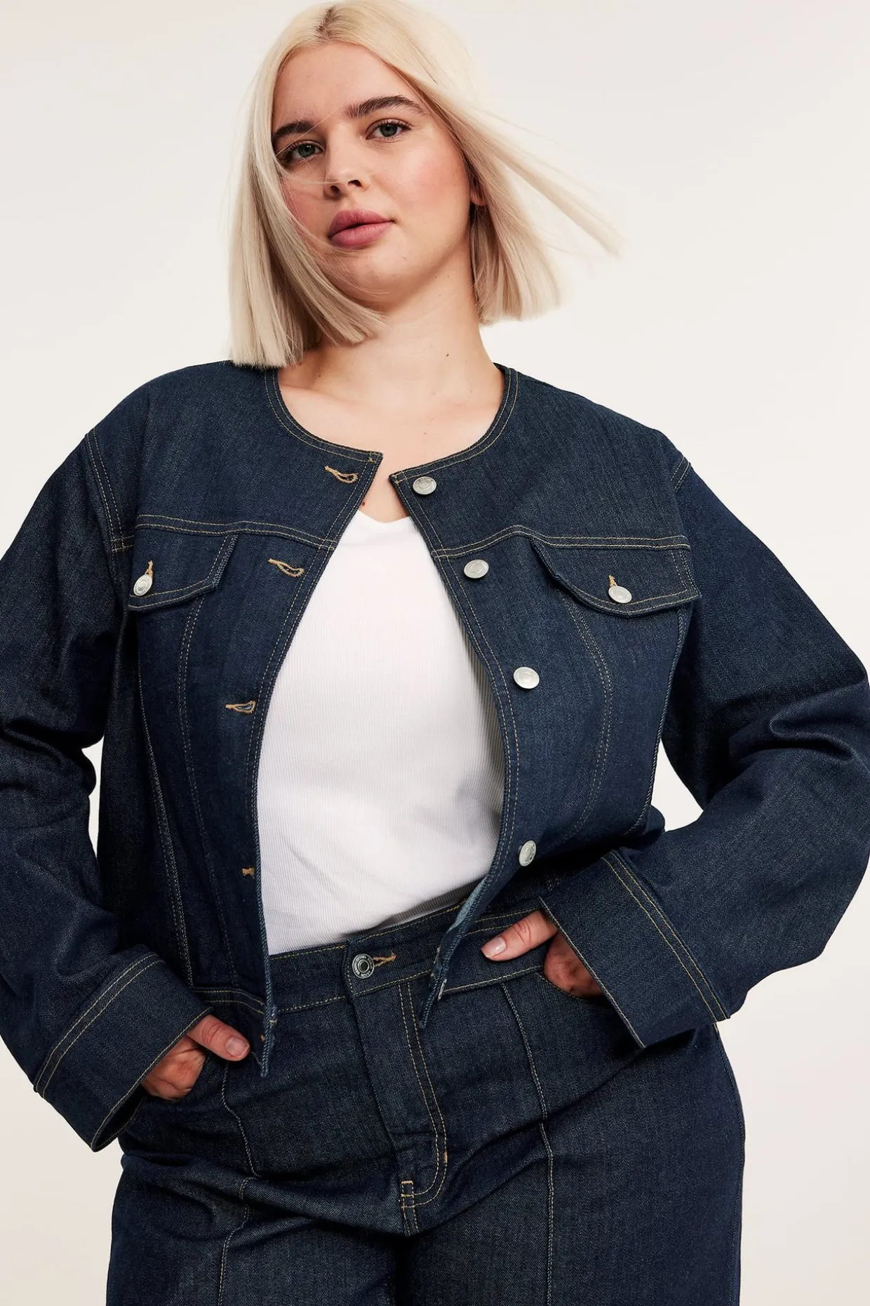 Kort Jeansjacka