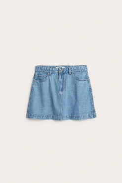 Kort jeanskjol i A-linjeform