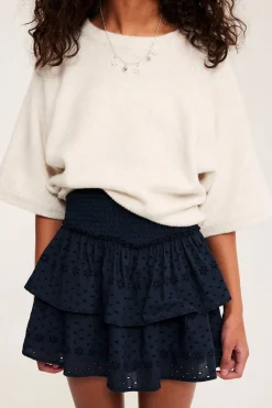 Kort kjol broderie anglaise