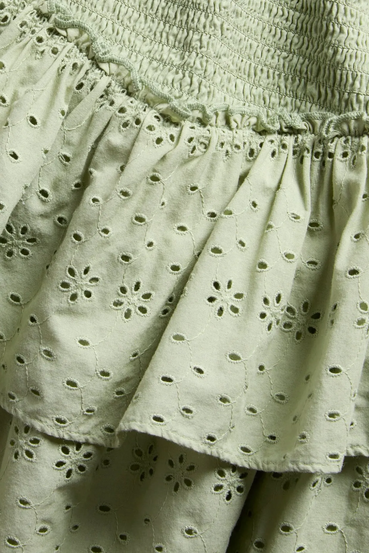 Kort kjol broderie anglaise