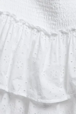 Kort kjol broderie anglaise