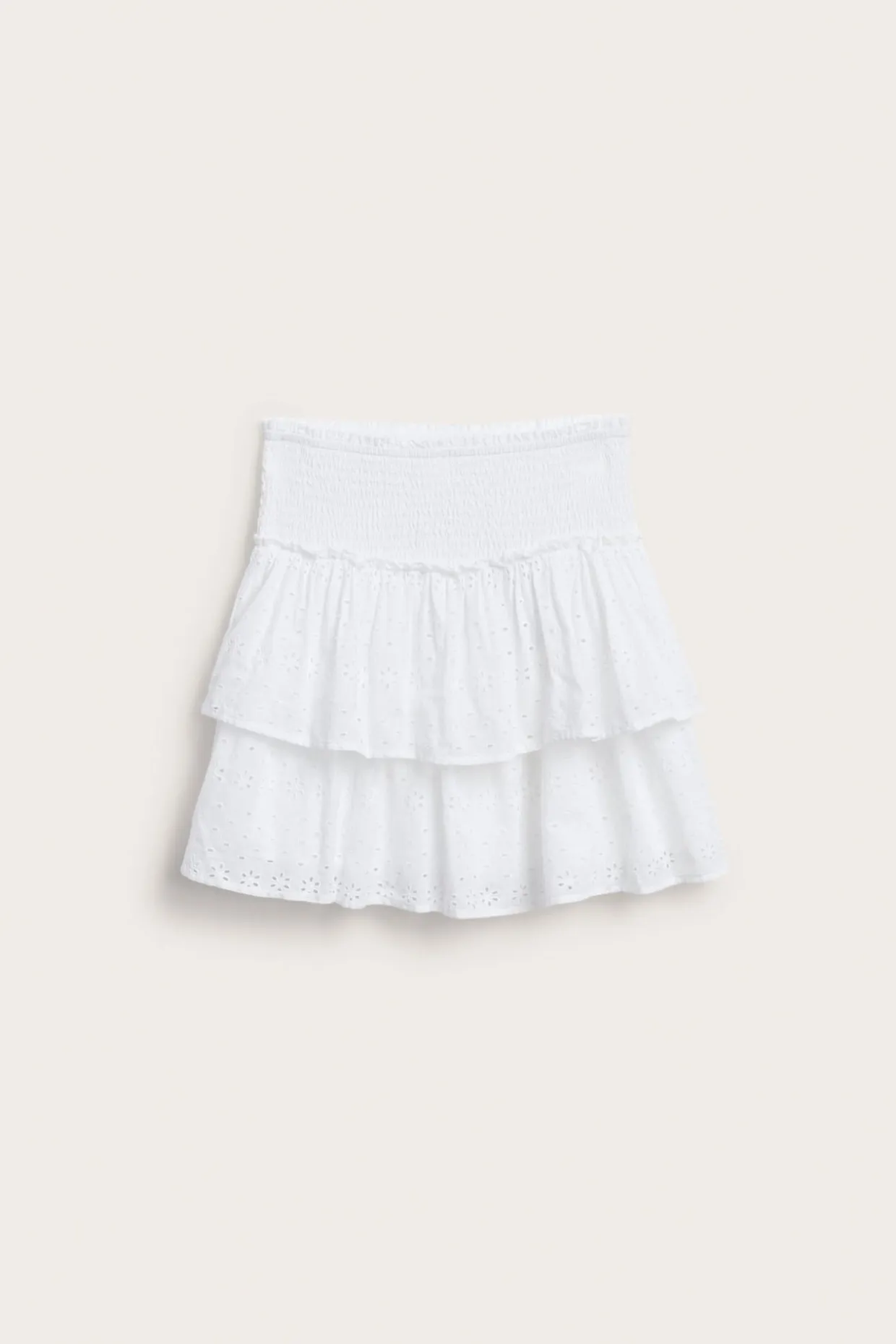 Kort kjol broderie anglaise