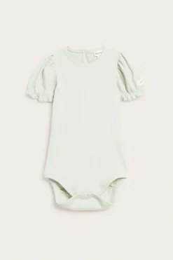 Kortärmad body med puffärm