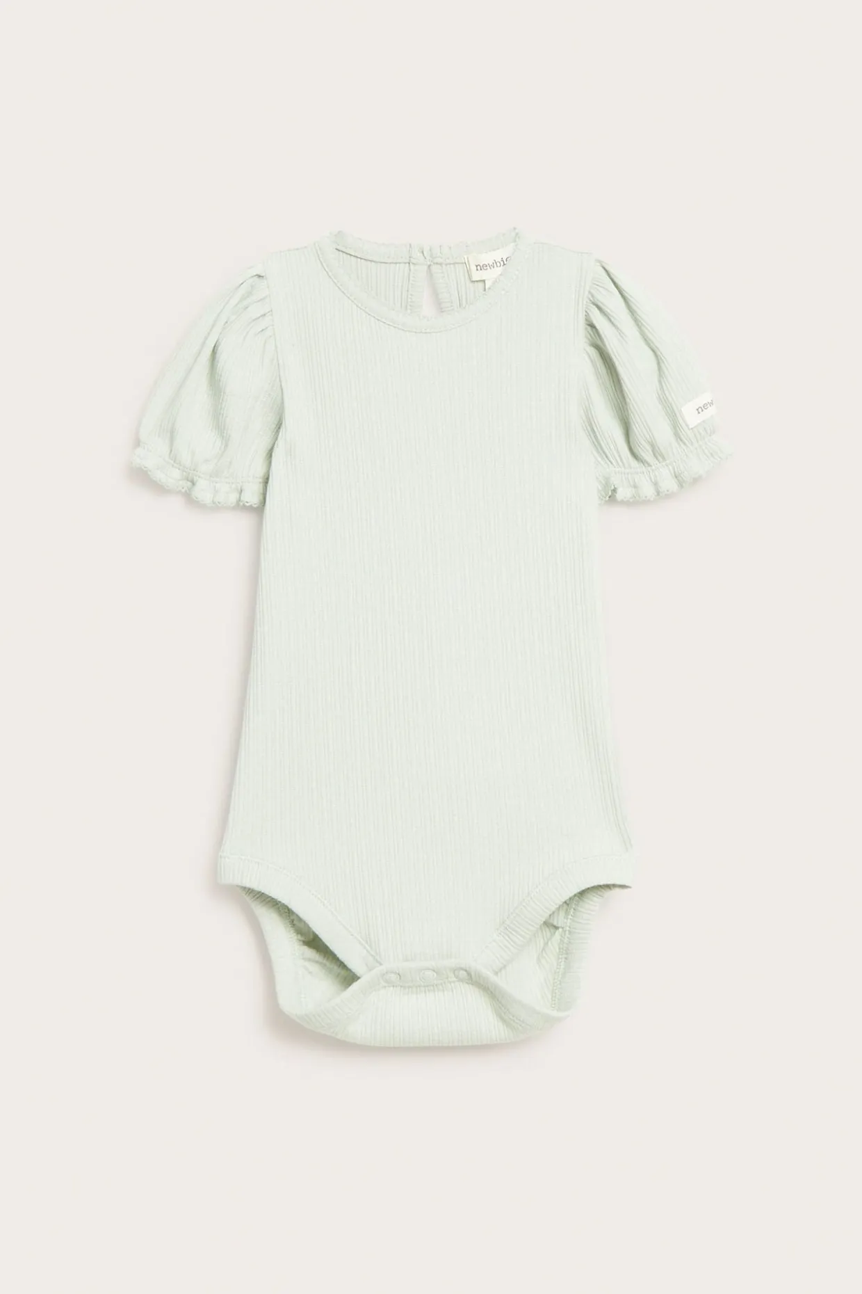 Kortärmad body med puffärm