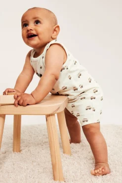 Kortärmad jumpsuit med bussar